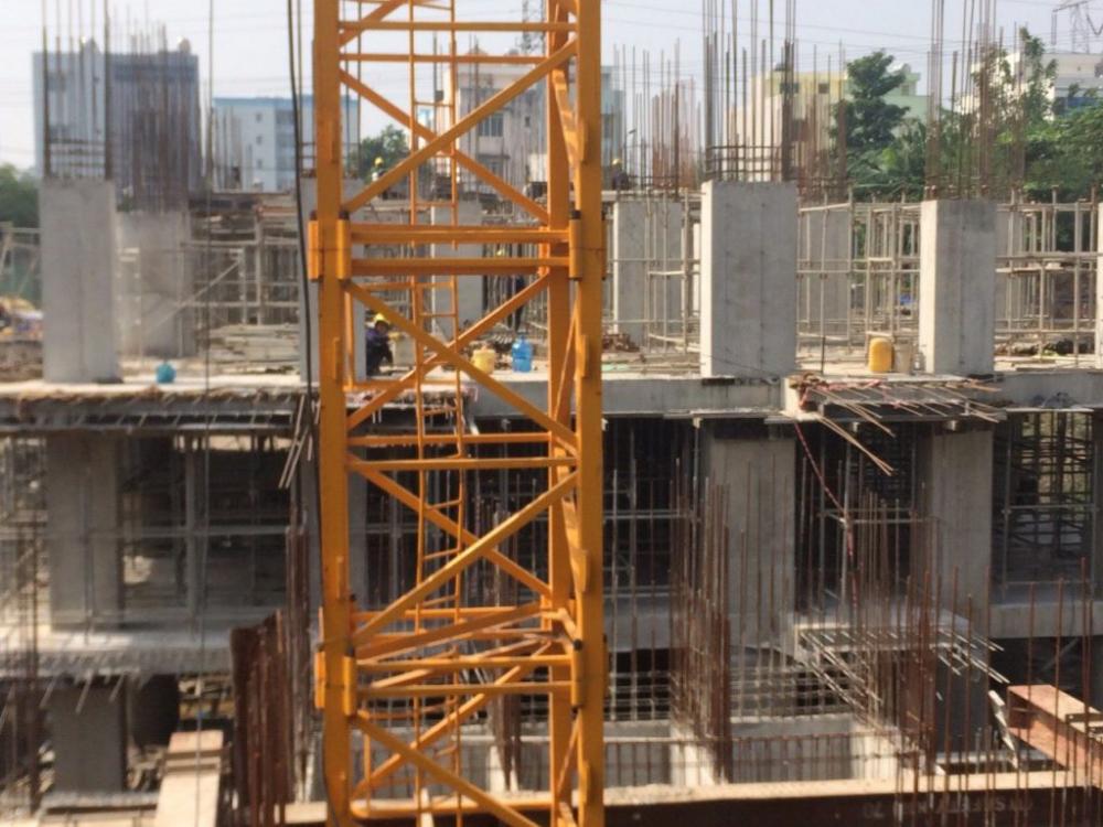 Block D đã lên tầng 4, các block còn lại đã hoàn thiện tầng 3 và đang xây tầng 4