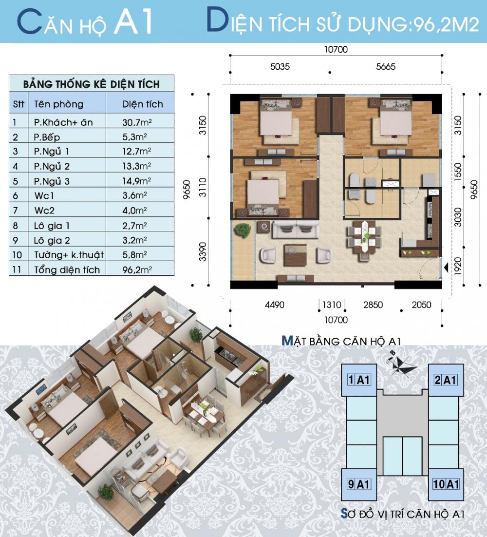 Thiết kế căn hộ A1