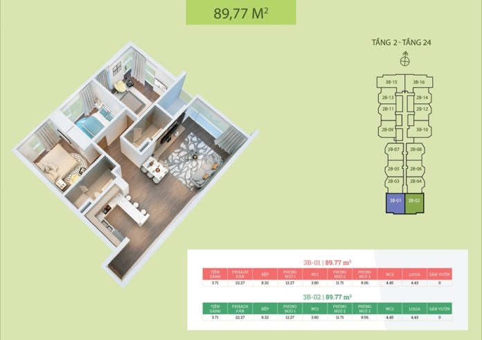 Thiết kế căn hộ 01, 02
