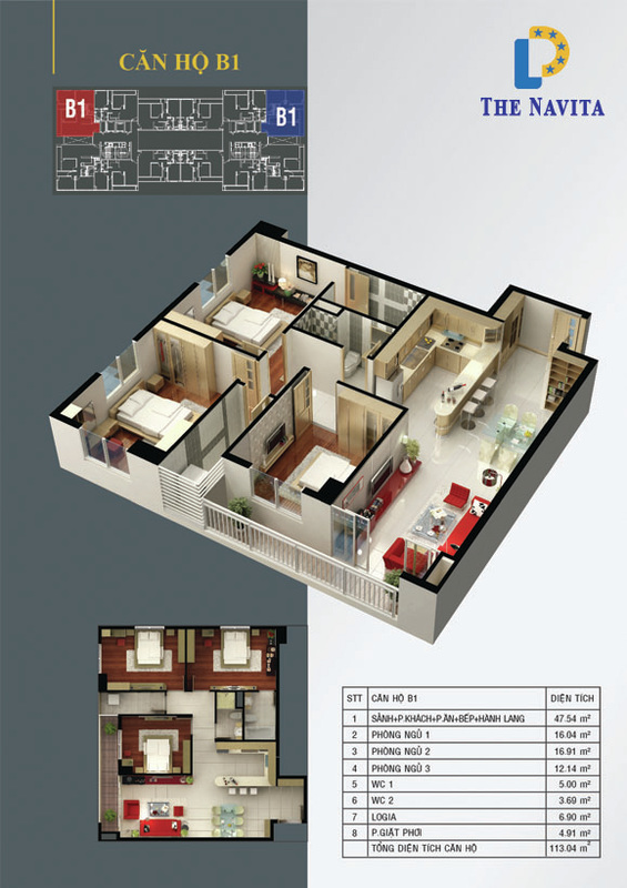 Thiết kế căn hộ B1