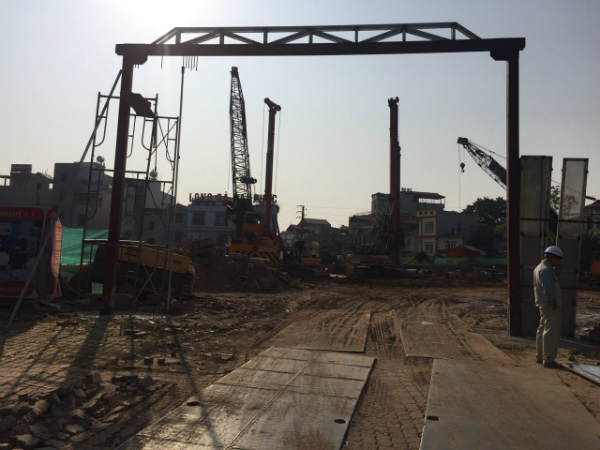 Dự án đang tiếp tục tục thi công móng