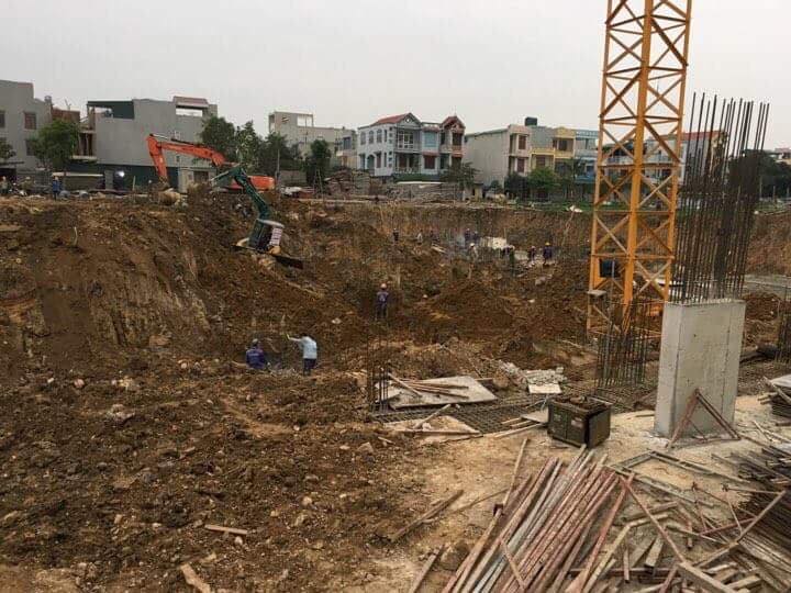 Block A và B đang được thi công