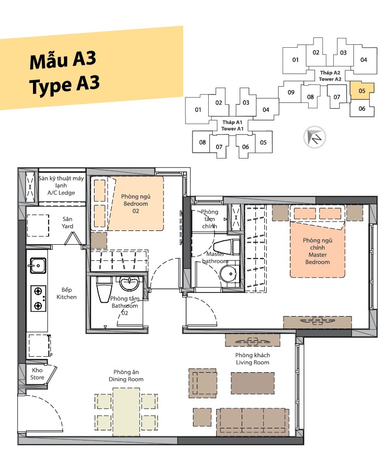 Thiết kế căn hộ A3