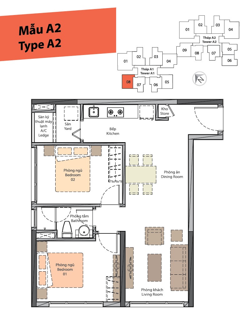 Thiết kế căn hộ A2
