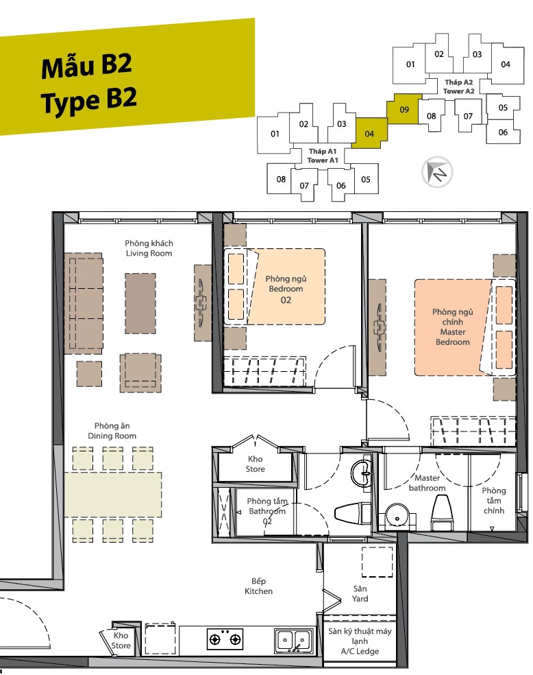 Thiết kế căn hộ B2