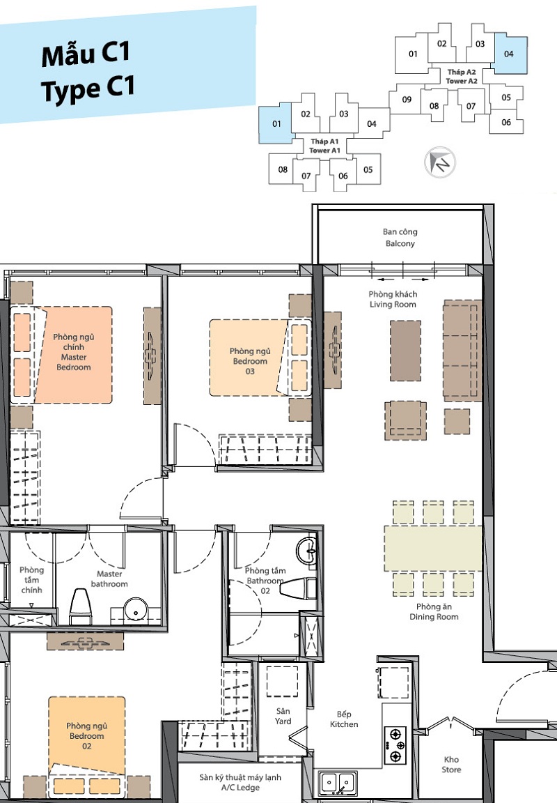 Thiết kế căn hộ C1