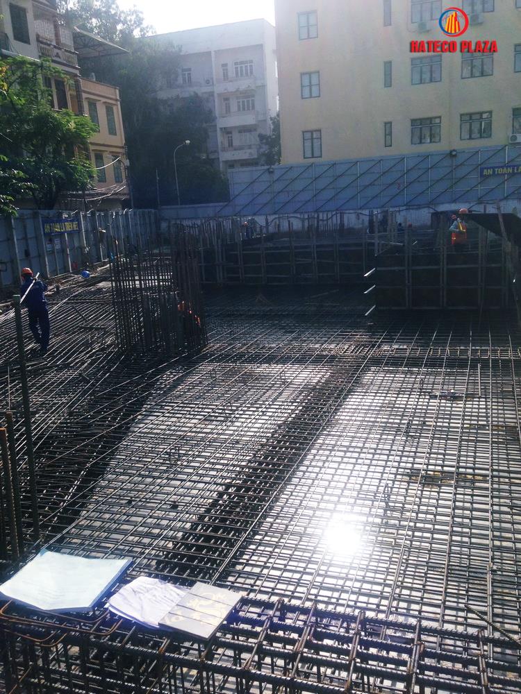 Đã thi công xong bê tông dầm sàn T1-1, dầm sàn T1-2 cos -1.05