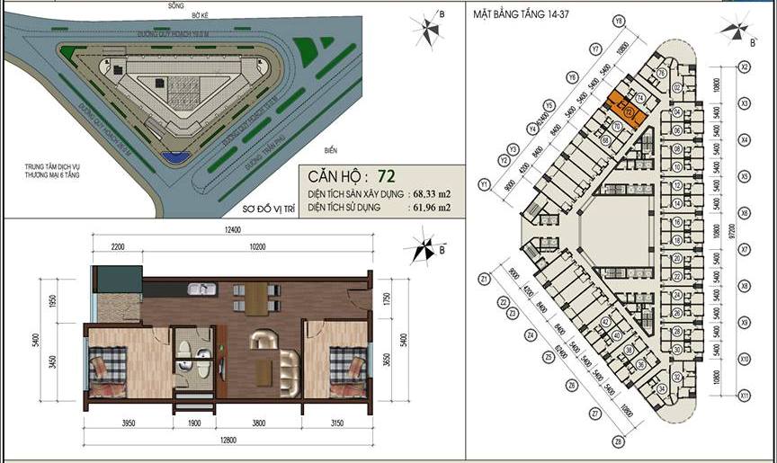 Thiết kế căn hộ 72