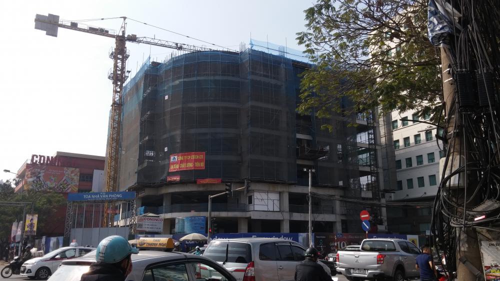 Dự án đang thi công tới mặt sàn tầng 8