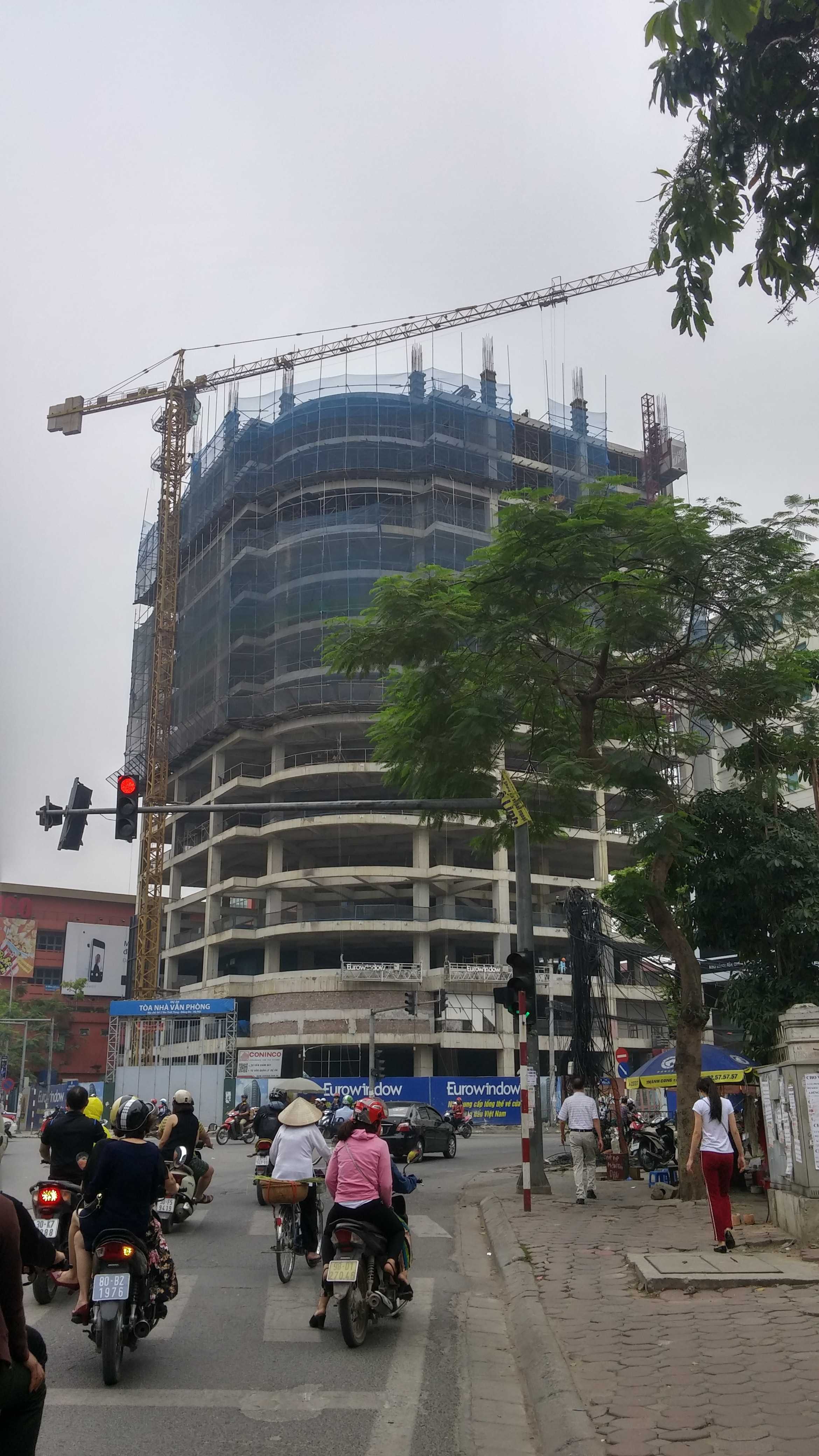 Dự án đang thi công tới mặt sàn tầng 15