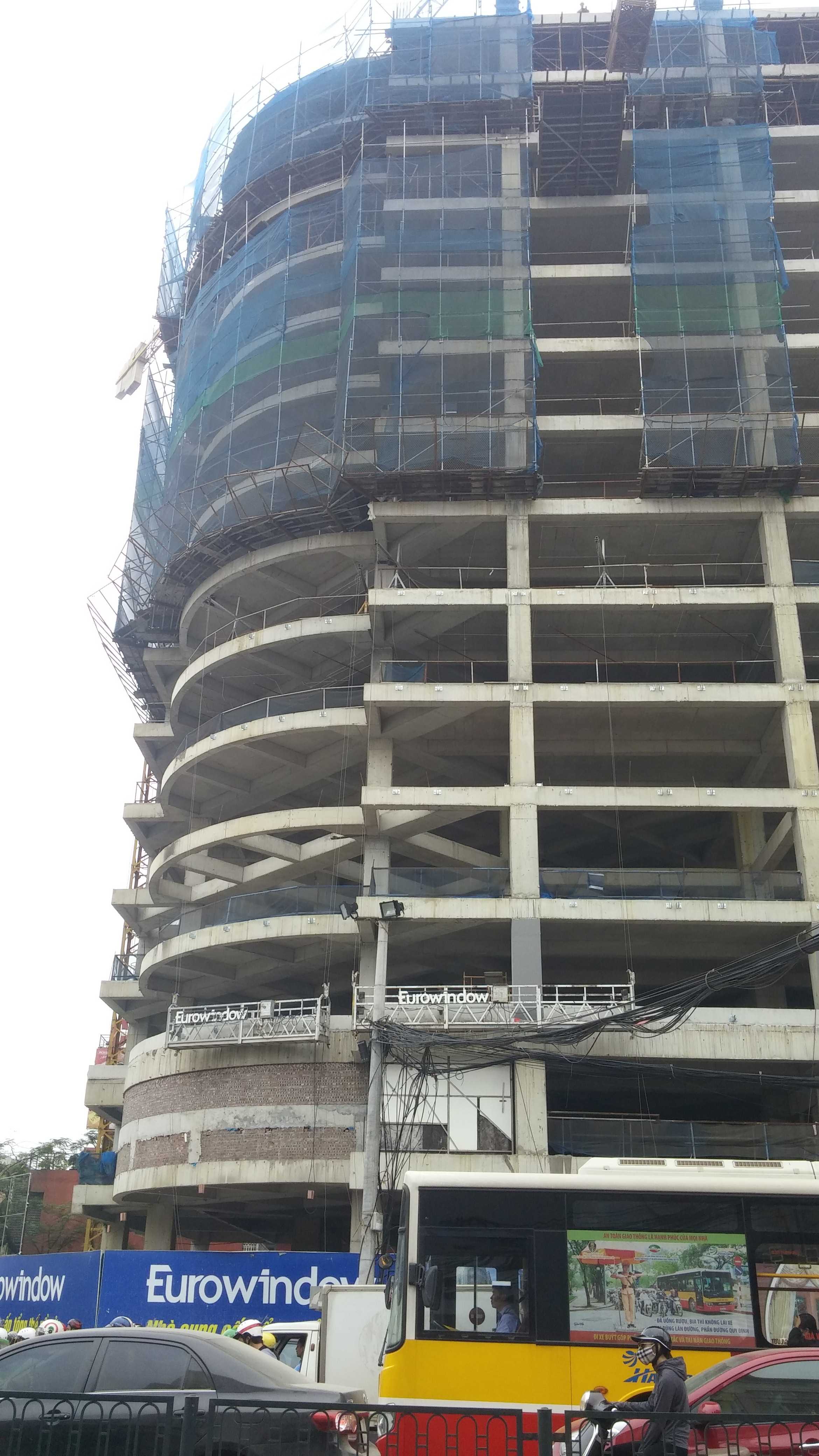 Dự án đang thi công tới mặt sàn tầng 15