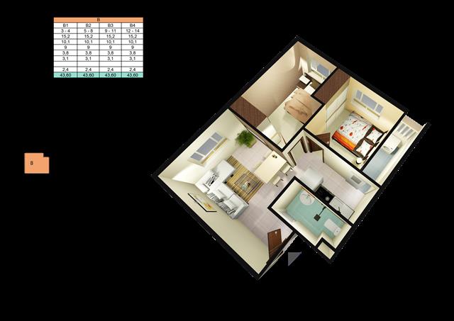 Thiết kế căn hộ B