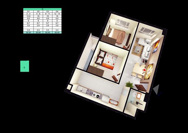 Thiết kế căn hộ G