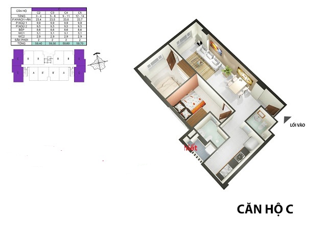 Thiết kế căn hộ C