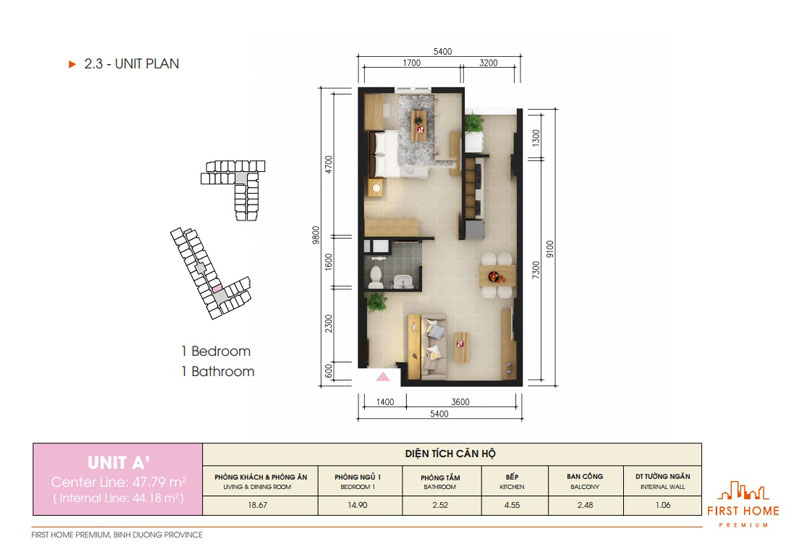 Thiết kế căn hộ A'