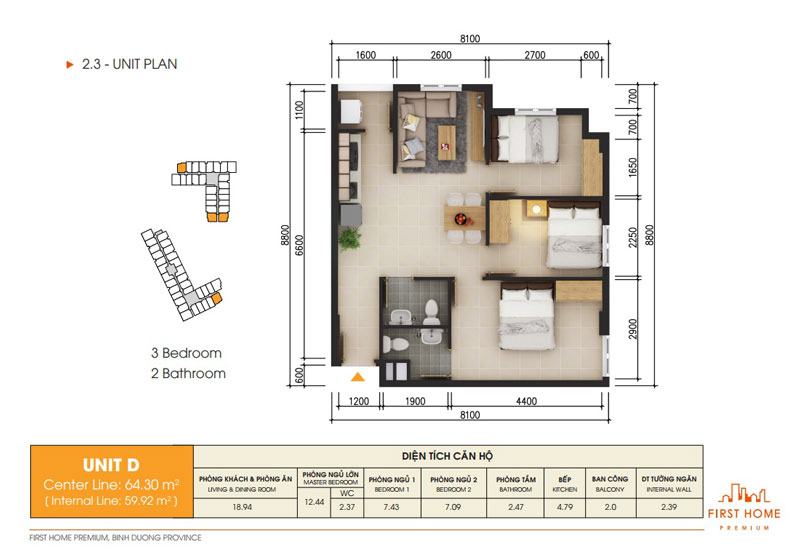 Thiết kế căn hộ D