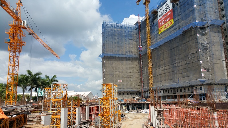 Hiện tại dự án đã cất nóc tòa nhà thứ nhất, tòa nhà thứ 2 đang hoàn thiện tầng đế tiện ích, dịch vụ