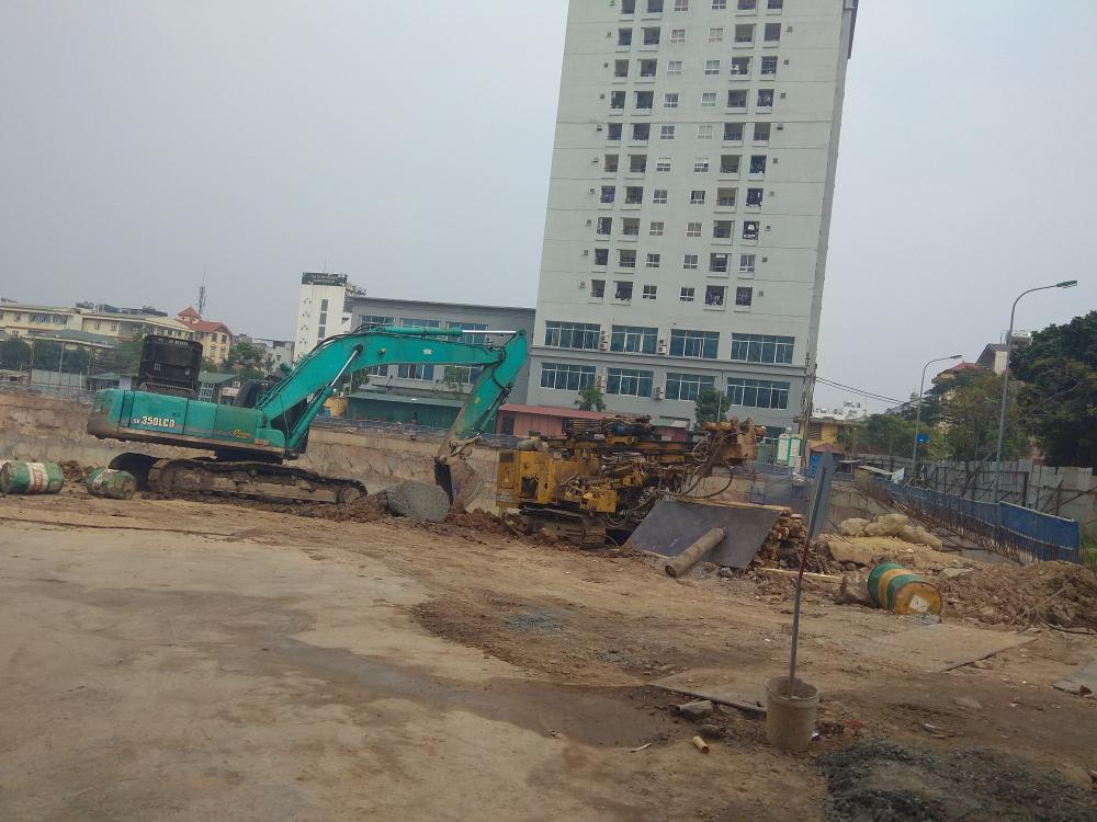 Dự án đang thi công móng hầm