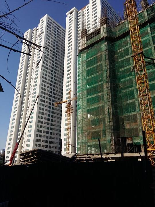 Chung cư OC2A và OC2B đã hoàn thiện phần thô