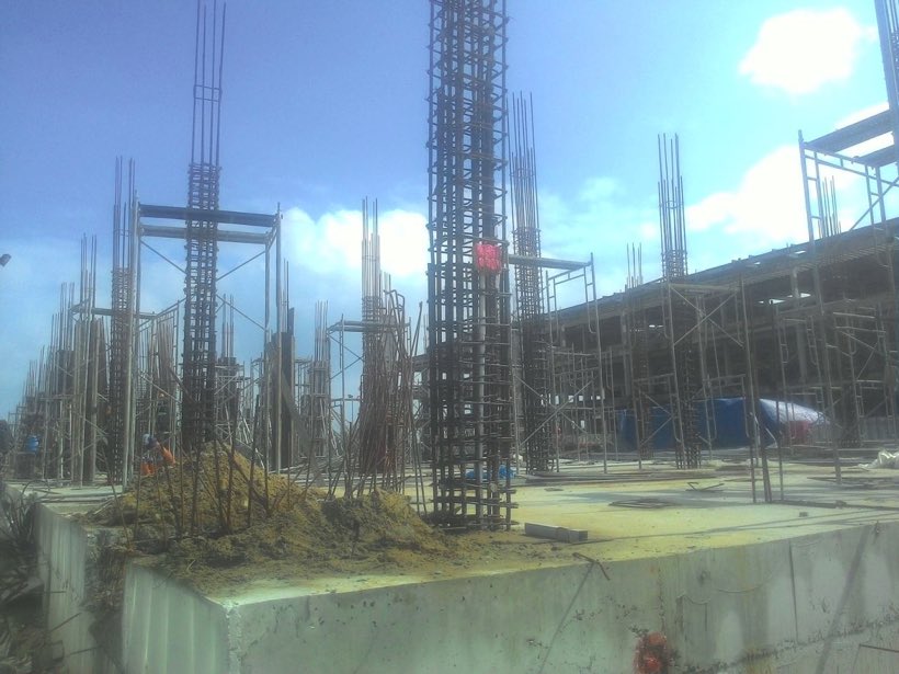 Dự án đang thi công mặt sàn tầng 1