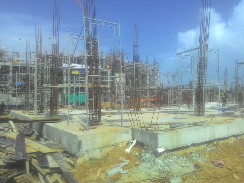 Dự án đang thi công mặt sàn tầng 1