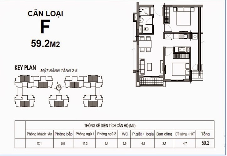 Thiết kế căn hộ loại F