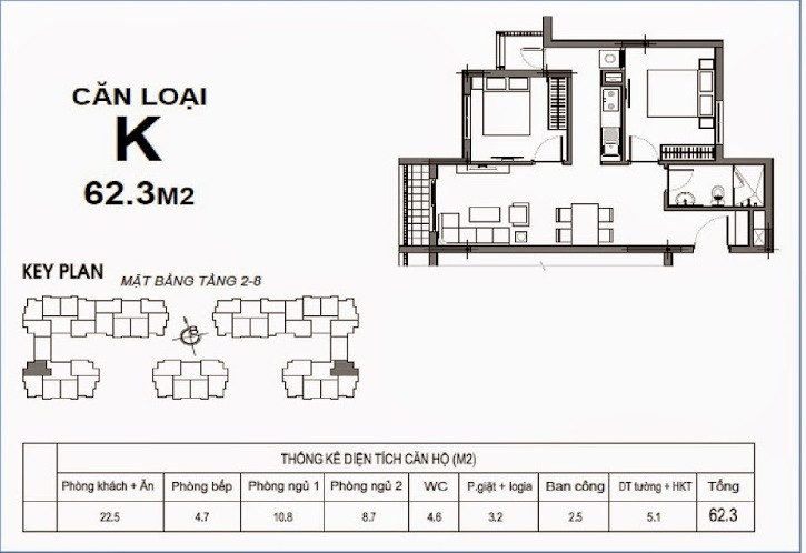 Thiết kế căn hộ loại K