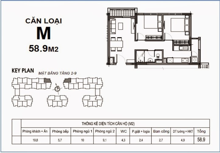 Thiết kế căn hộ loại M