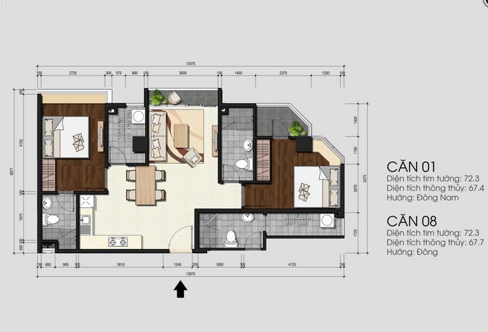 Thiết kế căn hộ 01-08