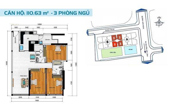 Thiết kế căn hộ 110.63 m2