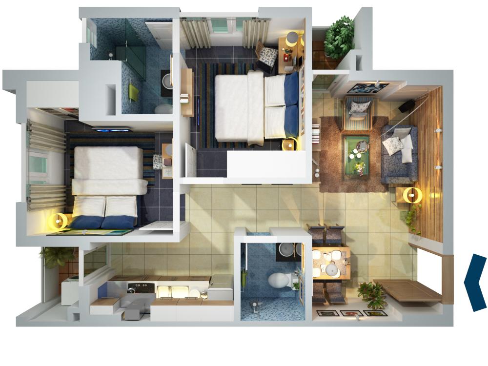 Thiết kế căn hộ B2a