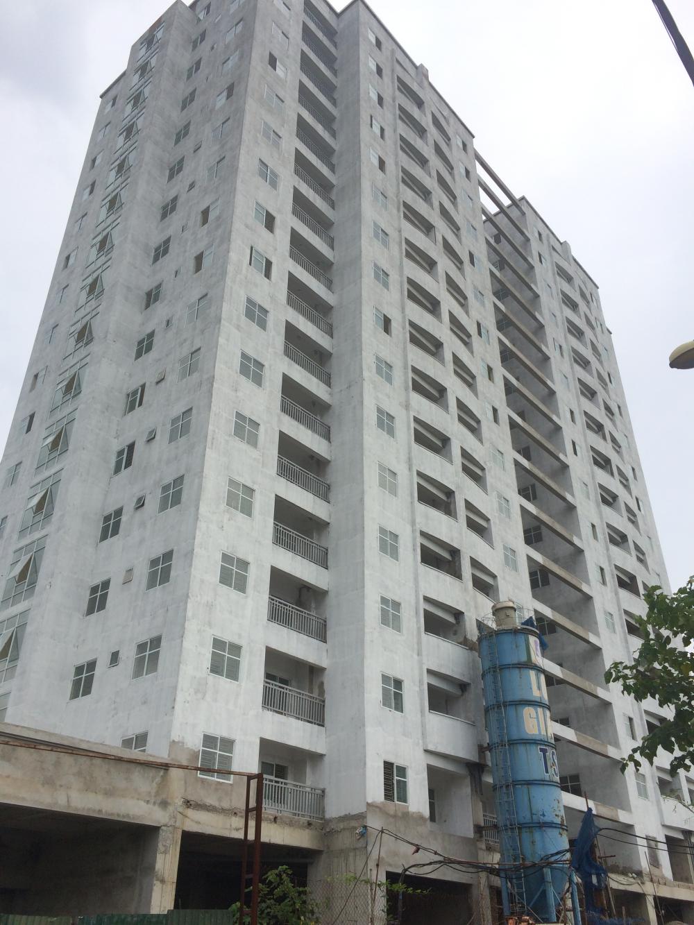 Dự án đang sơn và lắp xong cửa kính