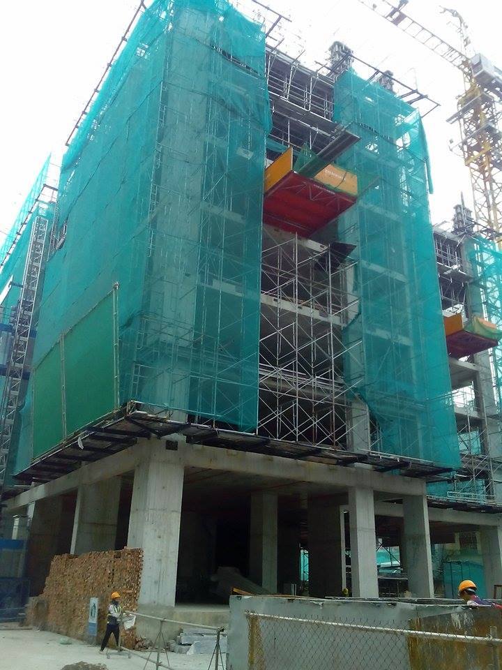 Dự án đang chuẩn bị đổ bê tông dầm sàn tầng 9