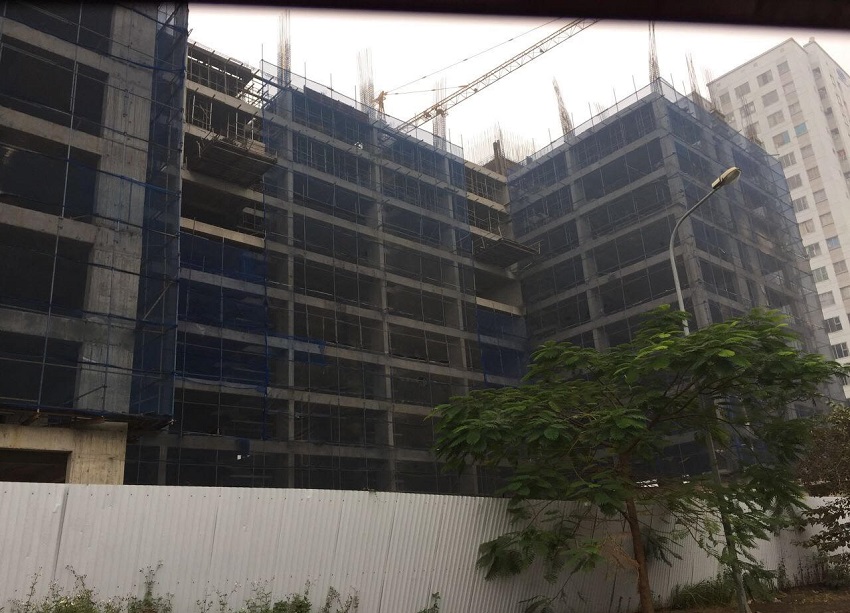 Dự án đang xây thô đến tầng 12