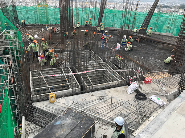 Dự án đang thi công tới tầng 29