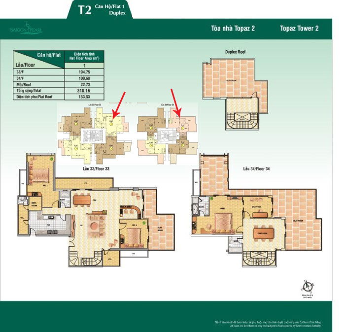 Thiết kế căn hộ 01 - tầng 34