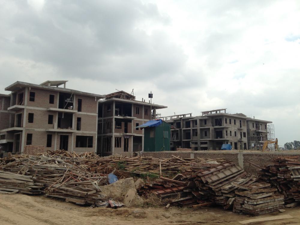 Khu nhà biệt thự lô K đang hoàn thiện phần thô