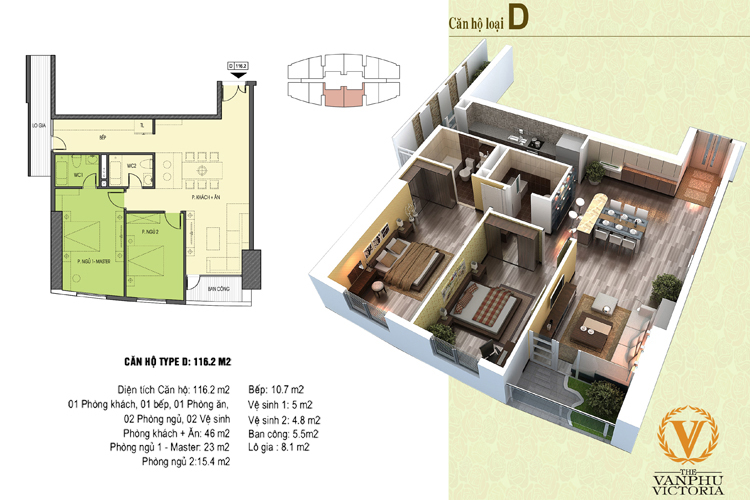 Thiết kế căn hộ D