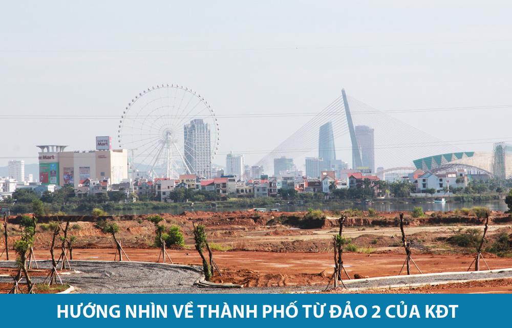 Đang thi công hạ tầng của đảo 2 khu đô thị Hòa Xuân