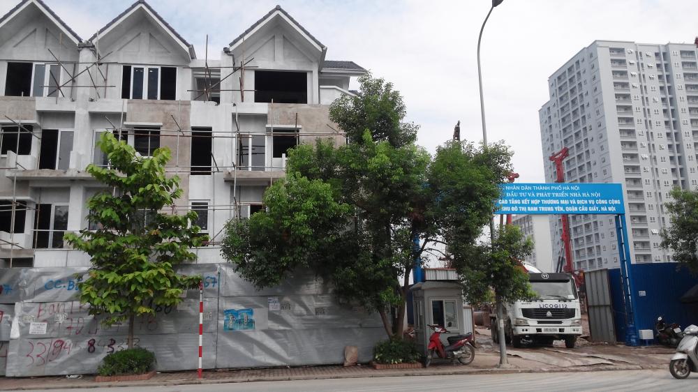 Dự án đang hoàn thiện thô khu nhà ở thấp tầng