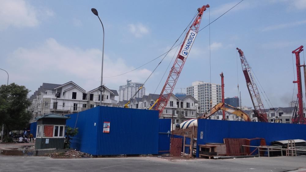 Dự án đang hoàn thiện thô khu nhà ở thấp tầng