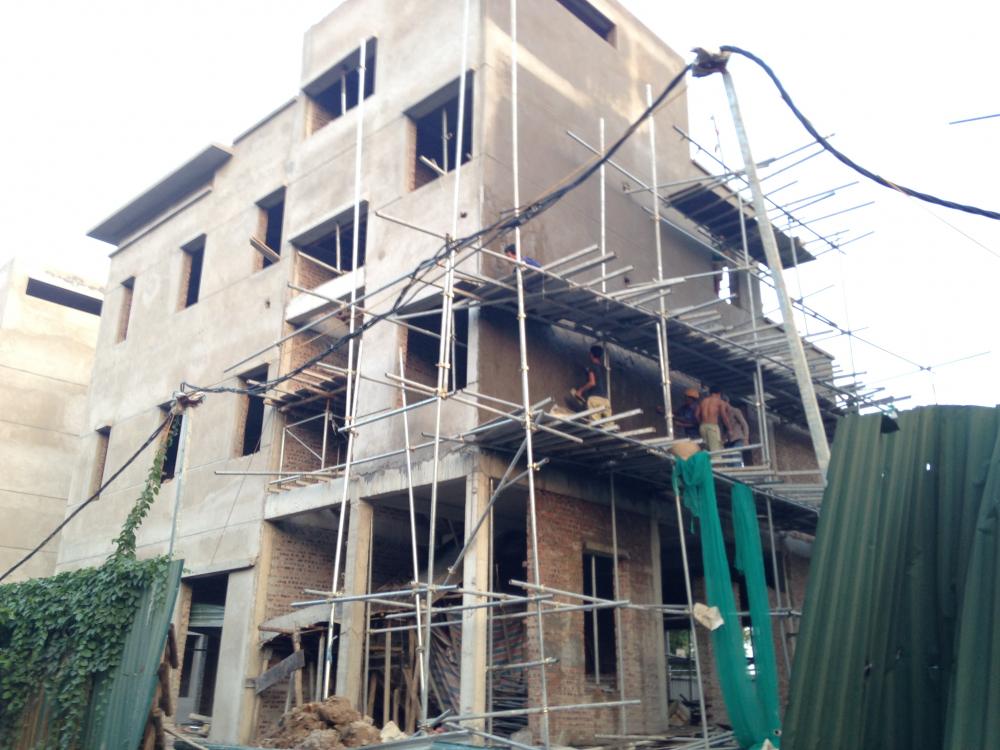 Khu BT1, BT2 đang hoàn thiện thô các căn biệt thự