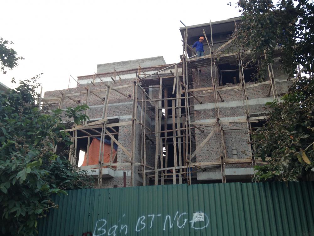 Khu BT1, BT2 đang hoàn thiện thô các căn biệt thự