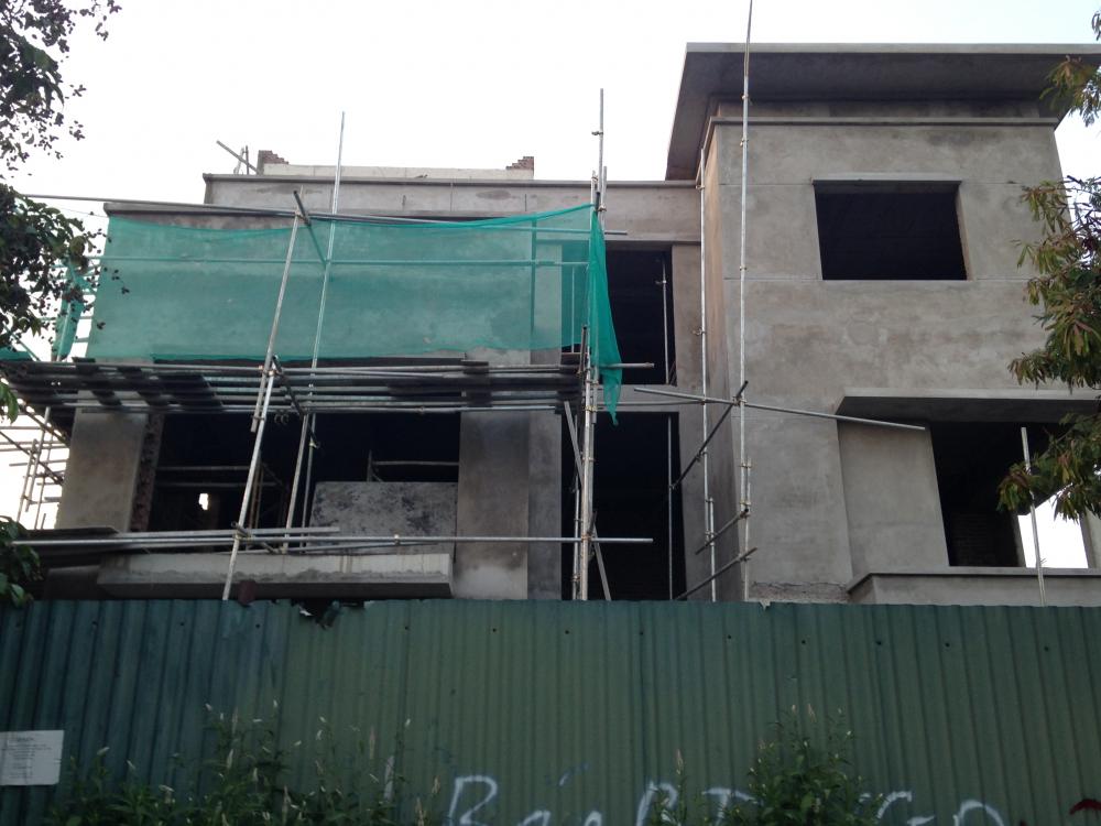 Khu BT1, BT2 đang hoàn thiện thô các căn biệt thự