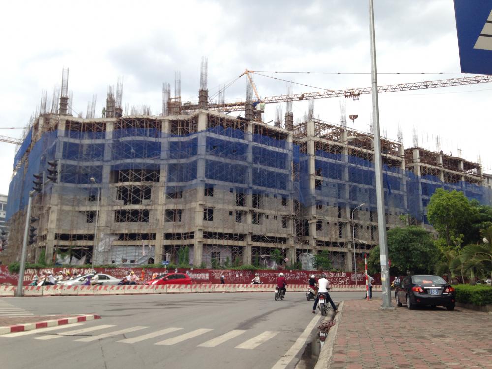 Chung cư N01 - Di dân GPMB D17 đang thi công tới mặt sàn tầng 7