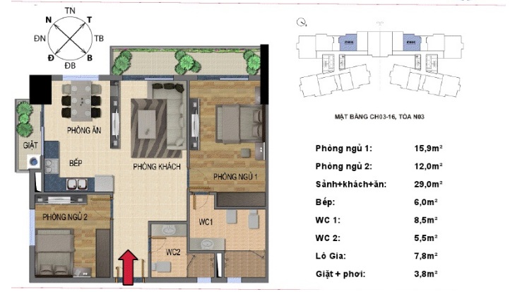 Thiết kế căn hộ 16