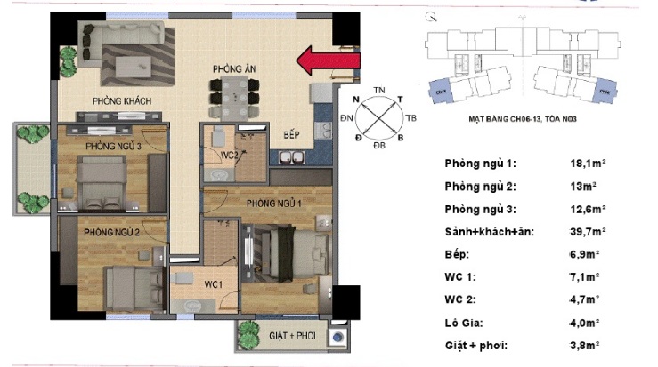 Thiết kế căn hộ 13