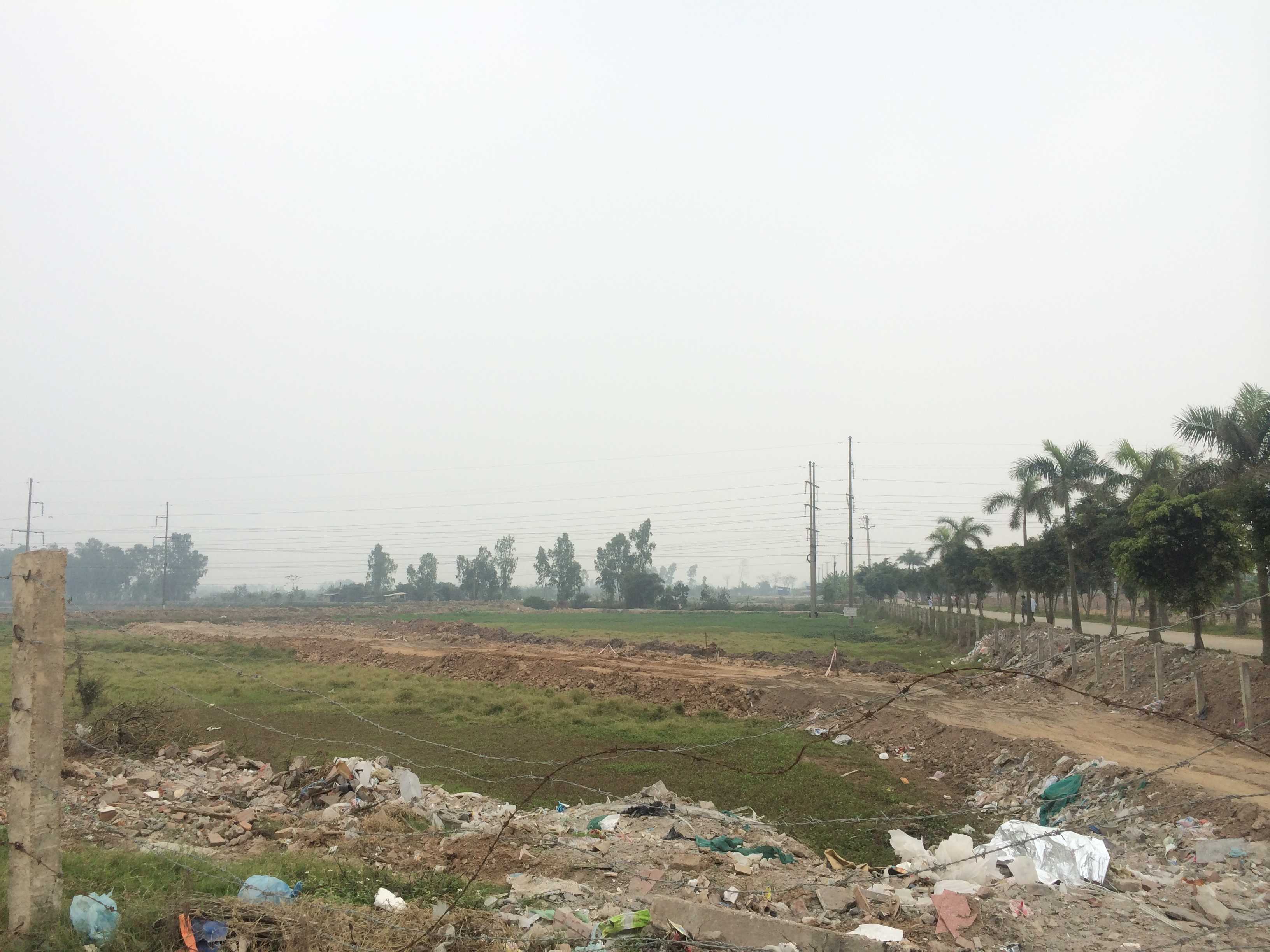 Dự án đang san lấp mặt bằng, chuẩn bị bàn giao diện tích xây dựng