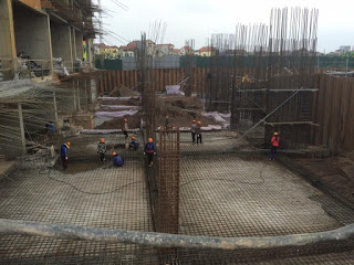 Tòa HH3 đang thi công phần thô