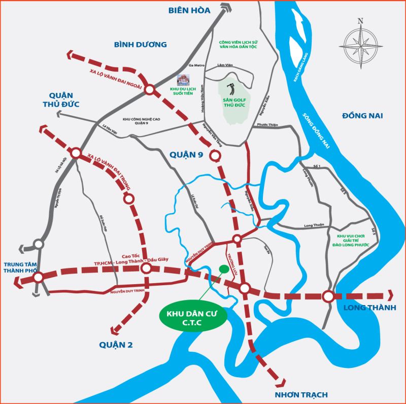 Vị trí Khu dân cư C.T.C